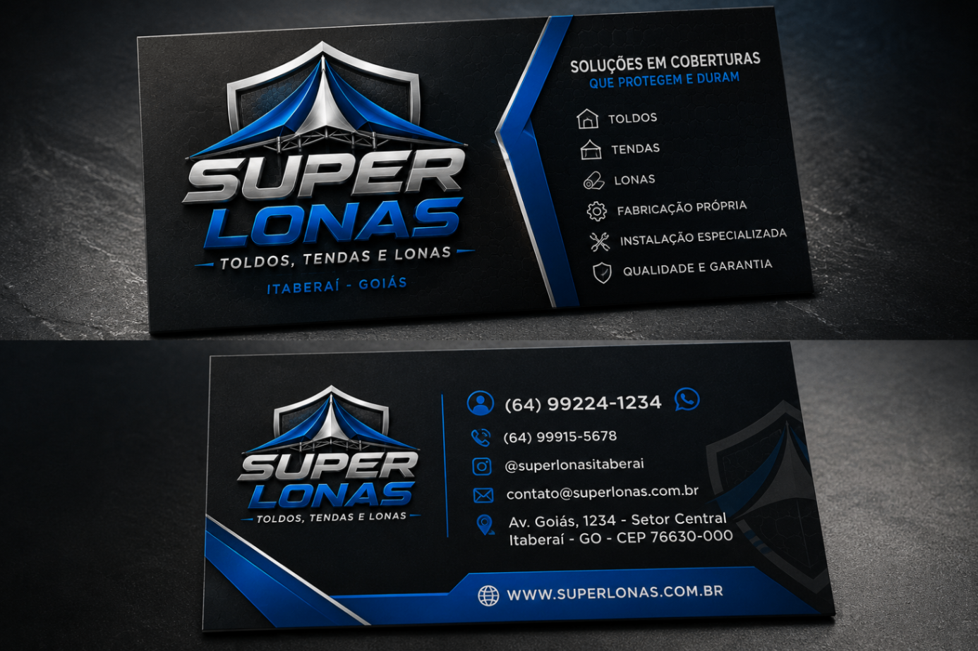 Cartão de visita Super Lonas